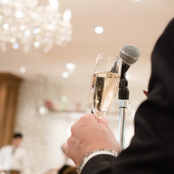 Japanese man giving a speech